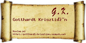 Gotthardt Krisztián névjegykártya